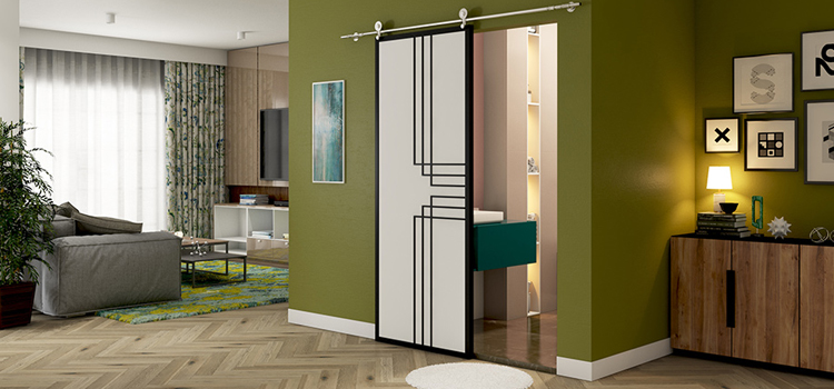 sliding bathroom door installation in Orange Cove